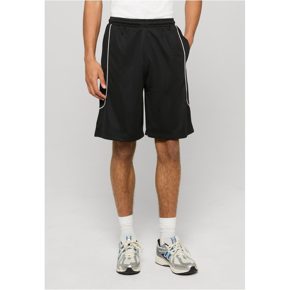 Urban Classics - Piping Mesh Shorts - Black